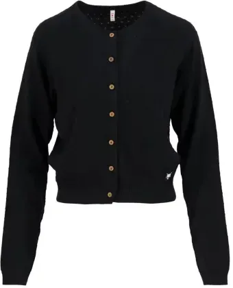 Blutsgeschwister Cardigan Sweet Knit - plain black braid S