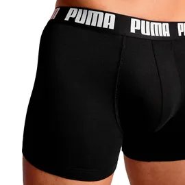 Puma Herren Boxershorts MEN Everyday BASIC BOXERS 2P Packung, 2er-Pack, mit Puma Webbund, schwarz