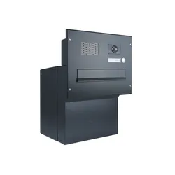 F-042 Kamera Mauerdurchwurf Briefkasten in RAL 9005 & Systemzentrale