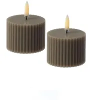 uYuni LED Mini Kerzen Thea 5,8 cm sand 2 St.