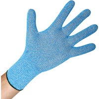 Hygostar® Allfood Lebensmittel Blue Schnittschutzhandschuhe, Handschuhe für die Lebensmittelindustrie, Schlachtereien, 1 Packung = 6 Stück, Größe: L