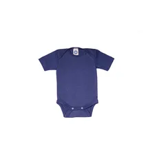 cosilana Baby Kurzarm-Body aus Bio Wolle / Seide Uni Marine 62/68