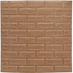 Relaxdays Wandpaneele, 10er Set, selbstklebend, zuschneidbar, Schaumstoff, Wandverkleidung Steinoptik, 70x70 cm, bronze