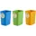 Curver Eco Friendly Mülltrennungssystem Mülleimer Mülltrennung Papier Glas und Kunststoff Recycling-Eimer aus Kunstoff (3x9L) - Bunt