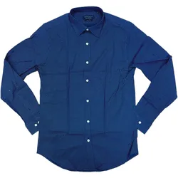 steffen klein Herren Langarm-Hemd gepunktetes Business-Shirt modisches Baumwoll-Hemd 900490 Blau - S