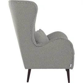 Home Affaire "Sallito, Ohrensessel, TV-Sessel", grau, B:76cm H:109cm T:85cm, Struktur Hahnentritt (67% Polypropylen, 33% Polyester);Samtoptik (100% Polyester);Fellimitat (100% Polyester);Samtcord (92% Polyester, 8% Polyamid);Struktur (100%