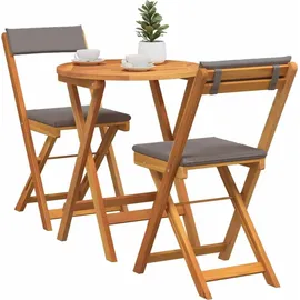 vidaXL Bistroset 3-tlg. Braun
