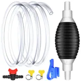 3 Meter Handpumpe Umfüllpumpe Benzinpumpe Dieselpumpe, Tragbare Kraftstoffpumpe Ölabsaugpumpe Benzinabsaugpumpe Universal Siphonpumpe Absdugpumpe Förderpumpe für Kraftstoffe Diesel Benzin Öl Wasser