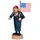 KWO Kunstgewerbe-Werkstätten Olbernhau GmbH KWO Räuchermann Präsident mit Flagge, Holzkunst, 28cm - 2025