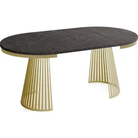 WFL GROUP Naro Ø 100 cm Schwarz/Gold