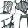 casa.pro Bistro-Set Vena 3-tlg. Dunkelgrau/Grün