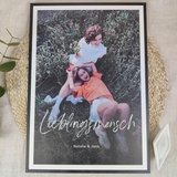 Elbeffekt Lieblingsmensch Holzbild - Foto Geschenk - personalisierbar zum Hinstellen/Aufhängen optional beleuchtet lieblingsmensch Geschenk, Paar Geschenke - personalisierte Geschenke