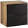 Badplaats Waschbeckenunterschrank Manello 2 Schubladen 60 x 58 x 46 cm Eiche/Braun/Schwarz