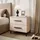 lookway Nachttisch LINA 55 x 52 x 37 cm Beige/Schwarz