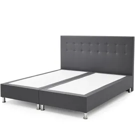 IHG Boxspringbett MANILA anthrazit 180x200 cm ohne Matratze, & Topper