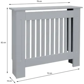 ML-Design Heizkörperverkleidung Landhausstil 78x19x82 cm Grau
