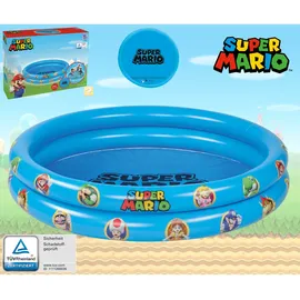 Happy People Super Mario Planschbecken 2-Ring-Pool 122 x 23 cm