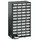 TRESTON Kleinteilemagazin Polypropylen 550 x 310 x 180 mm schwarz 48 Schubladen