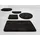 GRUND Badematte Melos, Badvorleger, Badezimmer Teppich, sehr weich, Höhe 27 mm, rutschhemmend beschichtet, fußbodenheizungsgeeignet, Kunstfaser, rechteckig, 3-tlg. Hänge-WC Set, melierte Optik, sehr weicher Flor, Melange-Effekt, Made in Europe grau 3-tlg.
