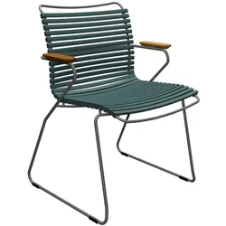 Outdoor Stuhl Click mit Armlehne kiefergrün