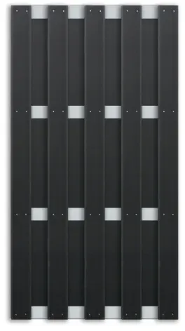 Elephant Basic Sichtschutz WPC, Anthrazit-Alu 90x180cm