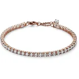 Pandora Funkelndes Tennisarmband aus Sterling-Silber mit Cubic Zirkonia in der Farbe Roségold, Timeless Kollektion, 16cm, 581469C01-16