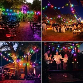 Forever Light Lichterkette Kunststoff 6,5 m 30 Kugeln mehrfarbig