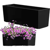 KADAX Blumenkasten aus Kunststoff, 18,5x56 cm, Pflanzkasten mit Einsatz, wetterfester Balkonkasten, -