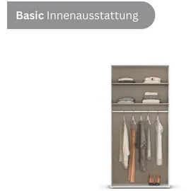 Rauch Wäscheschrank VOYAGER 93 x 194 x 53 cm Grau/Weiß