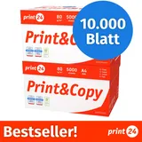 Druckerpapier Kopierpapier 10000 Blatt 20 x 500 A4 Premium Hochweiß CIE 160 Testsieger PEFC zertifiziert