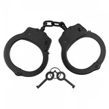 MFH Polizei-Kostüm MFH Deluxe Handschellen aus Stahl mit 2 Schlüsseln. schwarz