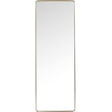 Kare Design Spiegel Curve, Brass, Standspiegel, Spiegel, Glas, Stahl Rahmen, handgearbeitet, 200x70x5 cm (H/B/T)