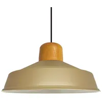 Bamyum Asletl 1-flg. Ø41 cm rund beige Holz, Metall