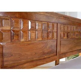 MASSIVMOEBEL24.DE Bett Akazie 200x200x114 honig lackiert Oxford 0311