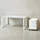 KADIMA DESIGN Schreibtisch-Set MUENCHEN 160x80 cm Glasplatte | Container Chalet-Eiche-Nb./Weiß