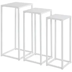 HAKU Möbel Beistelltische-Set Metall weiß