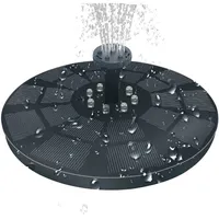 3-watt-solarbrunnen, Solar-gartenbrunnen Mit 7 Düsen, Solar-teichpumpe Für Vogeltränken, Teiche, Schwimmbecken, Terrassen Und Gartendekoration