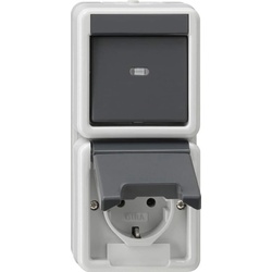 Gira, Lichtschalter + Storenschalter, 417630