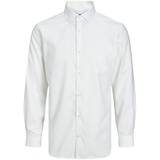 JACK & JONES Herren Jprblaparker Shirt L/S Noos Hemd, White/Fit:Slim Fit, XL EU