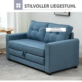 Homcom Schlafsofa 2-Sitzer mit Schlaffunktion 147,5 x 75 x 85cm