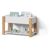 livinity® Kinderregal Mailo 80 x 46 cm Eiche weiß