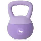 sogesfurniture Kettlebell 5kg, Kugelhantel Weich, Bodenschonende Schwunghantel Kugelgewicht für Frauen Gewichtheben, Krafttraining Fitness Gymnastik, Violett