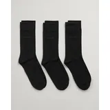 GANT Soft Cotton Socken 3er Pack Schwarz 43-45