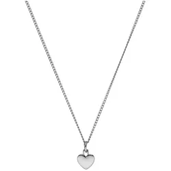 Kette mit Anhänger PURELEI "Schmuck Geschenk Heart Herz Charm Anhänger, 2116", silber (edelstahlfarben), Halsketten, Damen, Edelstahl, L: 55cm