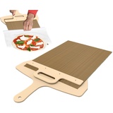 Schiebe Pizzaschieber | Abnehmbarer Pizzaschaufel 12 Zoll | Antihaftbeschichteter Pizzablech Pizza Peel mit austauschbarem Hochtemperaturtuch | Schiebe Pizzaschieber Küchenhelfer für Pizzaofen-Zubehör