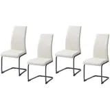 Hti-Living Schwingstuhl SallyP Kunstleder beige 4er Set