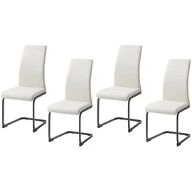 Hti-Living Schwingstuhl SallyP Kunstleder beige 4er Set