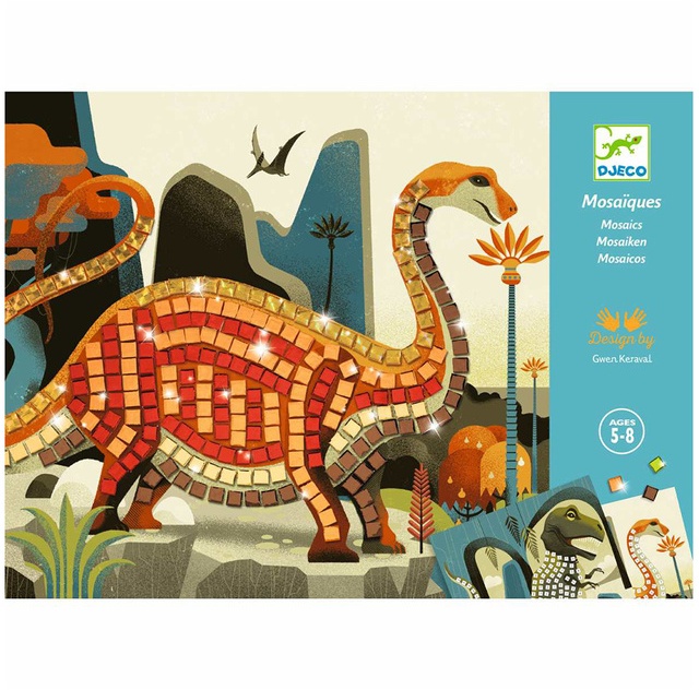 Mosaik-Bastelset Metallische Dinosaurier Mit Moosgummi