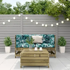 vidaXL Garten-Lounge-Set 3-tlg. Kiefernholz imprägniert braun