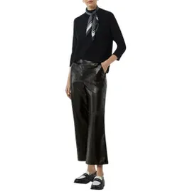 Comma, 7/8-Hose Flared-Leg-Hose Schwarz 40